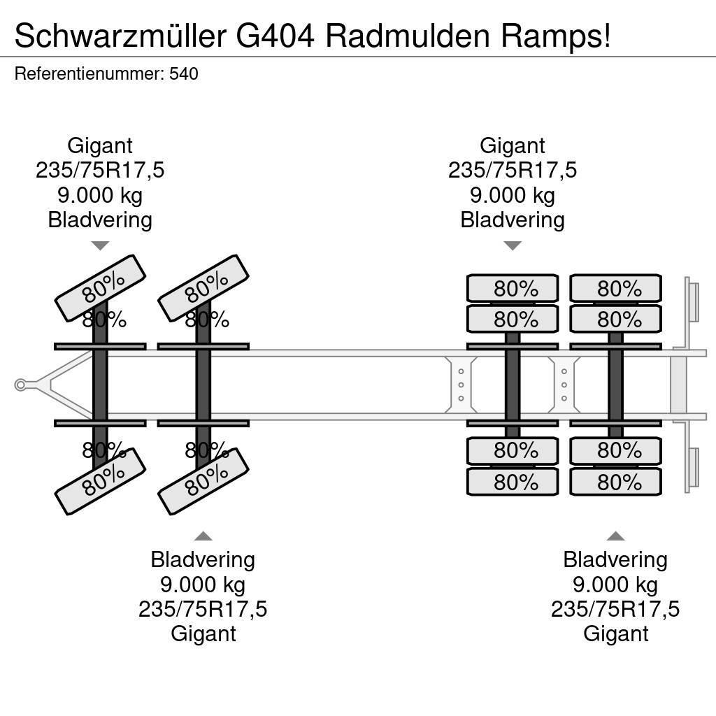 Schwarzmüller G404 Radmulden Ramps! Reboques carga baixa