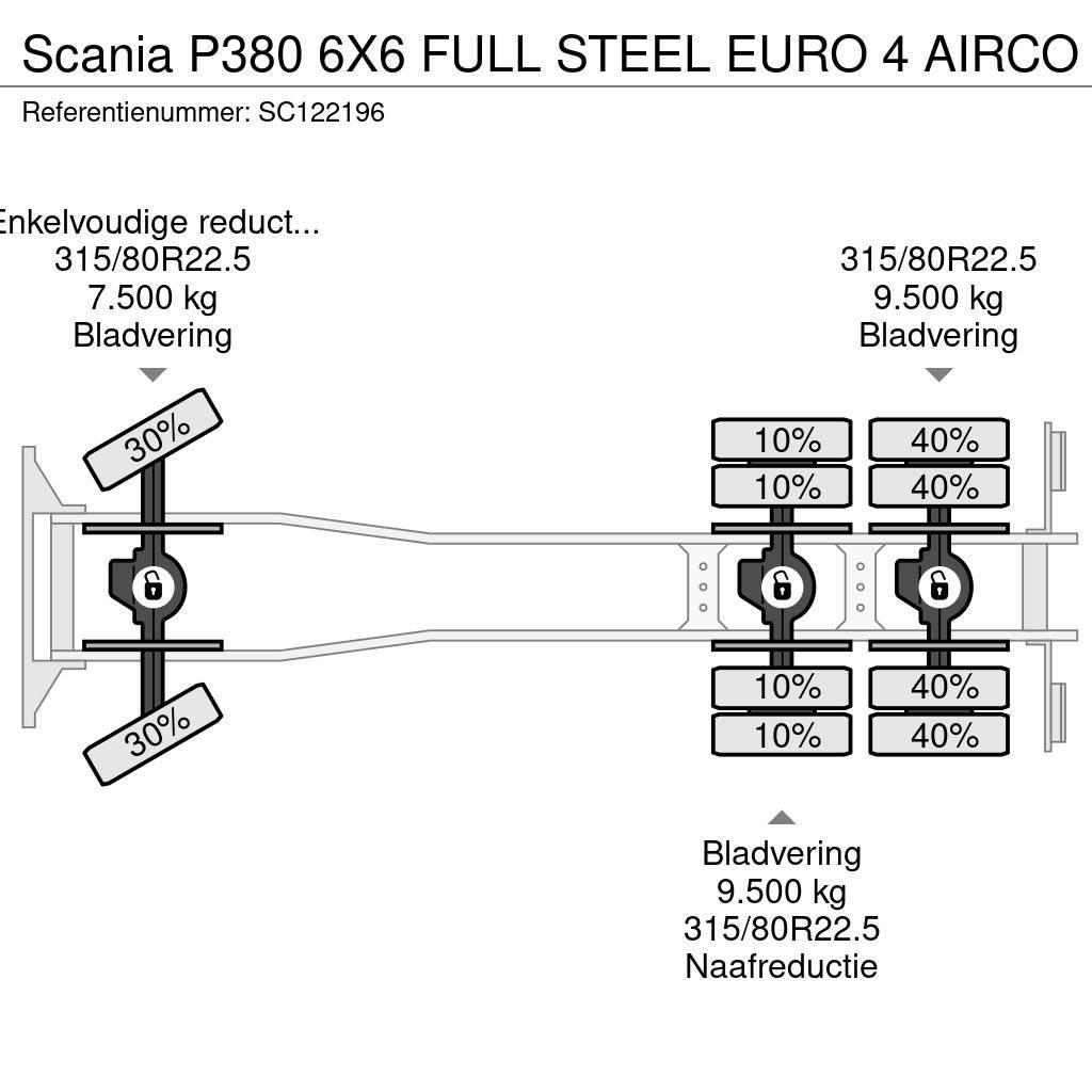 Scania P380 6X6 FULL STEEL EURO 4 AIRCO Camiões de chassis e cabine