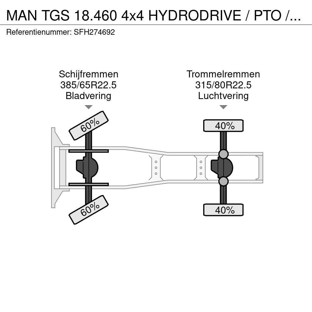 MAN TGS 18.460 4x4 HYDRODRIVE / PTO / GROS PONTS - BIG Tractores (camiões)