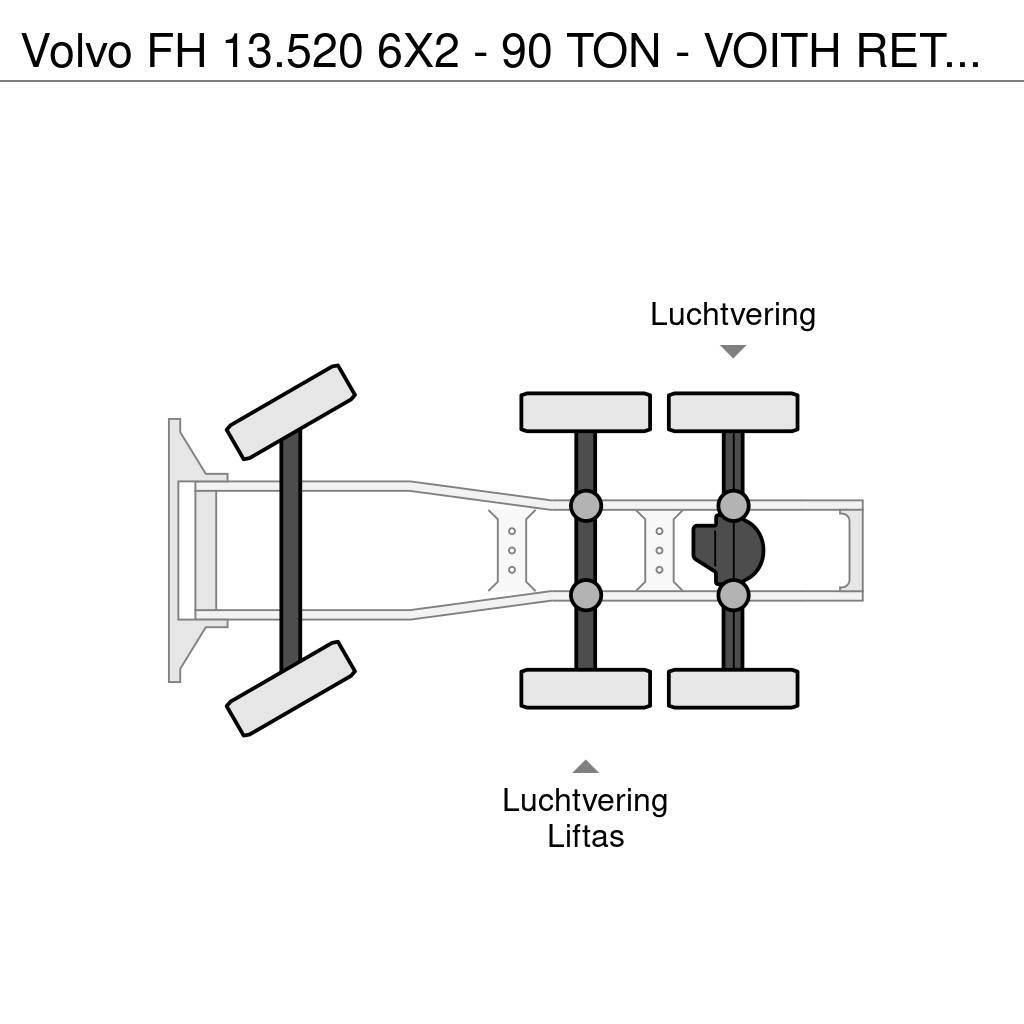 Volvo FH 13.520 6X2 - 90 TON - VOITH RETARDER - BIG AXLE Tractores (camiões)