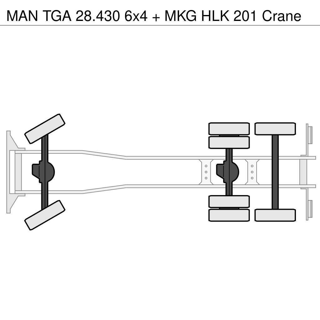 MAN TGA 28.430 6x4 + MKG HLK 201 Crane Gruas Todo terreno