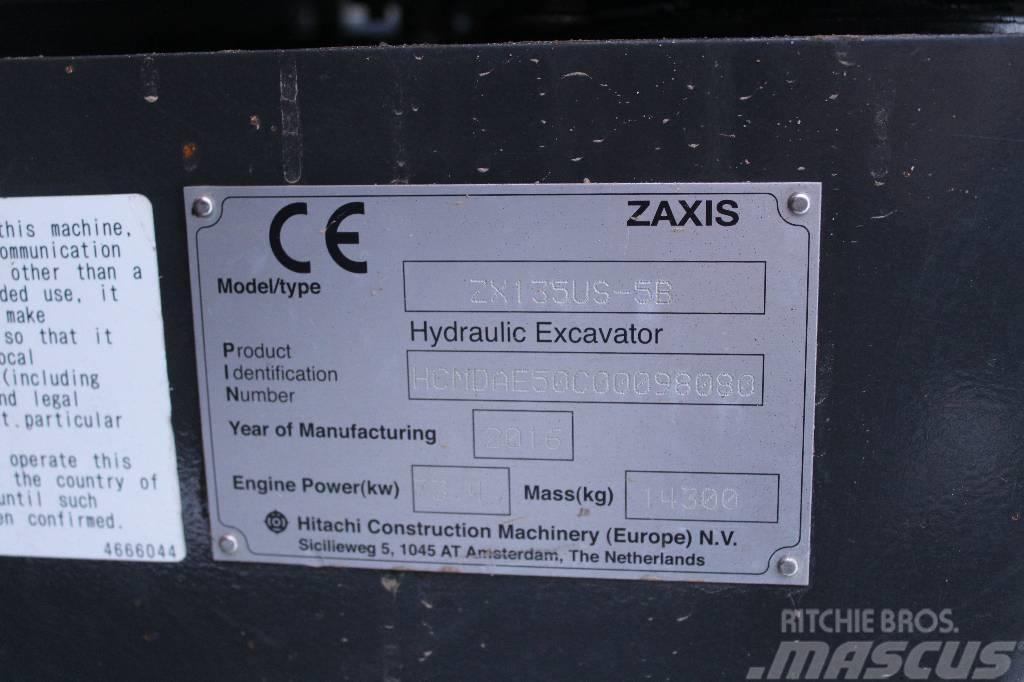 Hitachi ZX 135 US-6 / Engcon, Rasvari, Luiskakauha Escavadoras de rastos