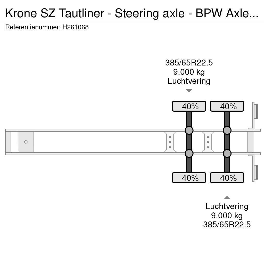 Krone SZ Tautliner - Steering axle - BPW Axle - Sliding Semi Reboques Cortinas Laterais