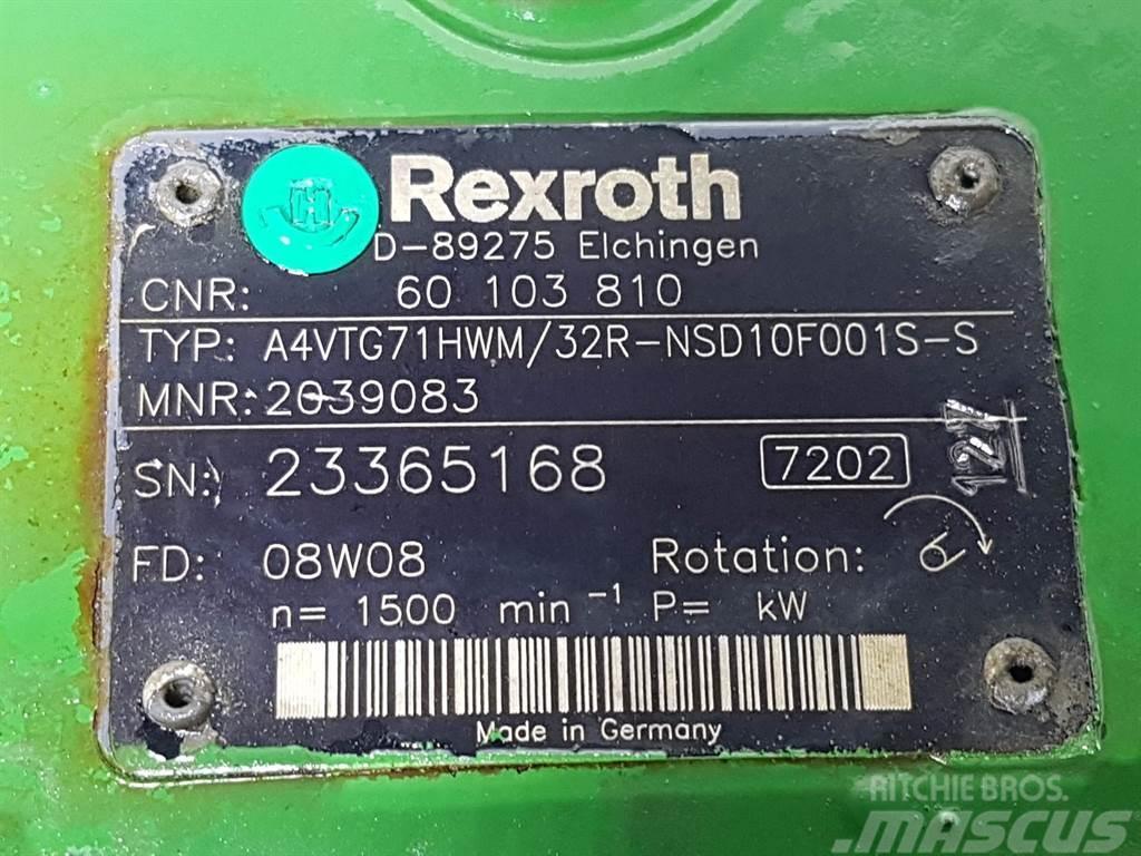 Rexroth A4VTG71HWM/32R-R902039083-Drive pump/Fahrpumpe Hidráulica