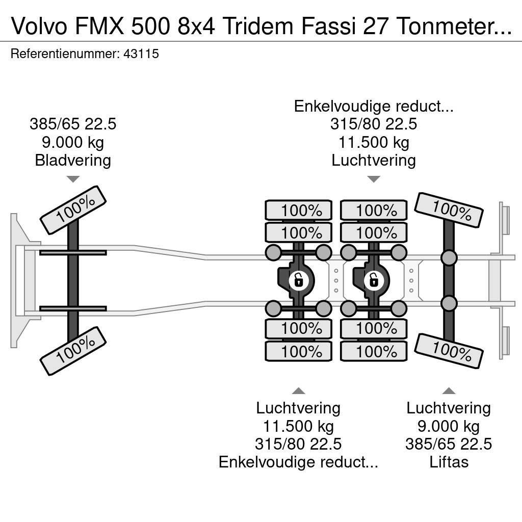 Volvo FMX 500 8x4 Tridem Fassi 27 Tonmeter laadkraan NEW Camiões Ampliroll