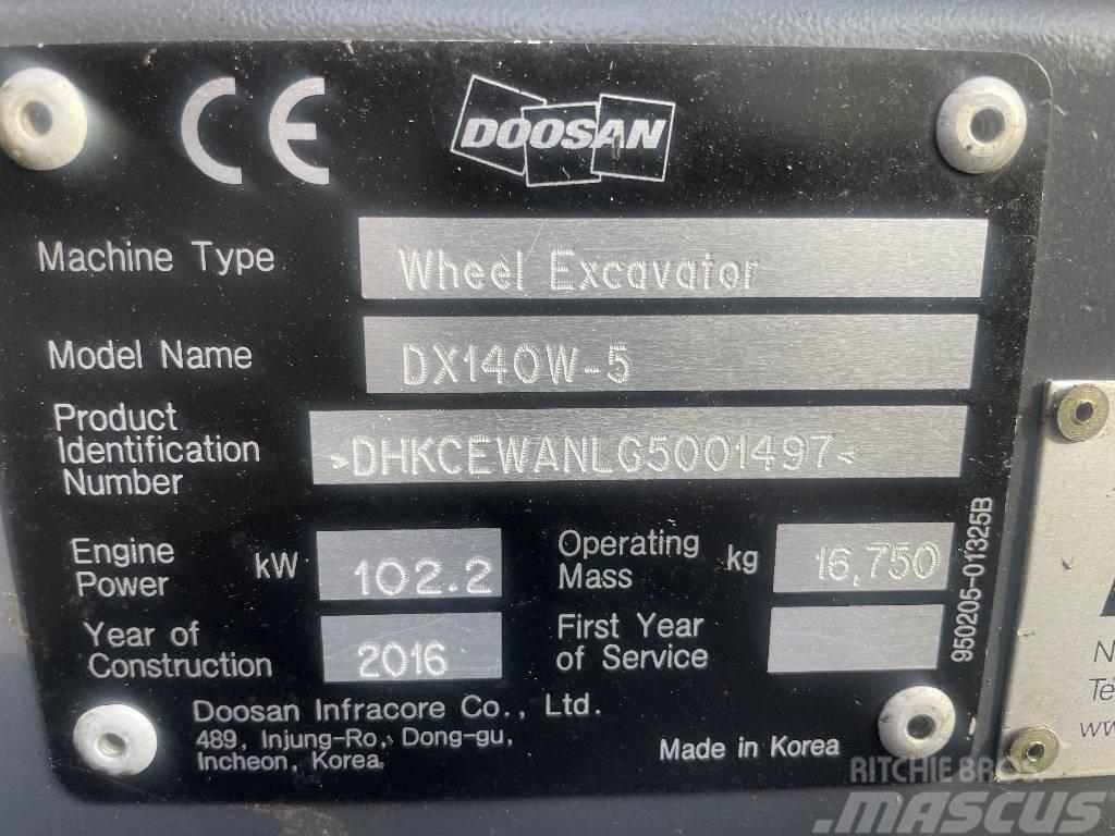 Doosan DX 140 W-5 Dismantled: only spare parts Escavadoras de rodas