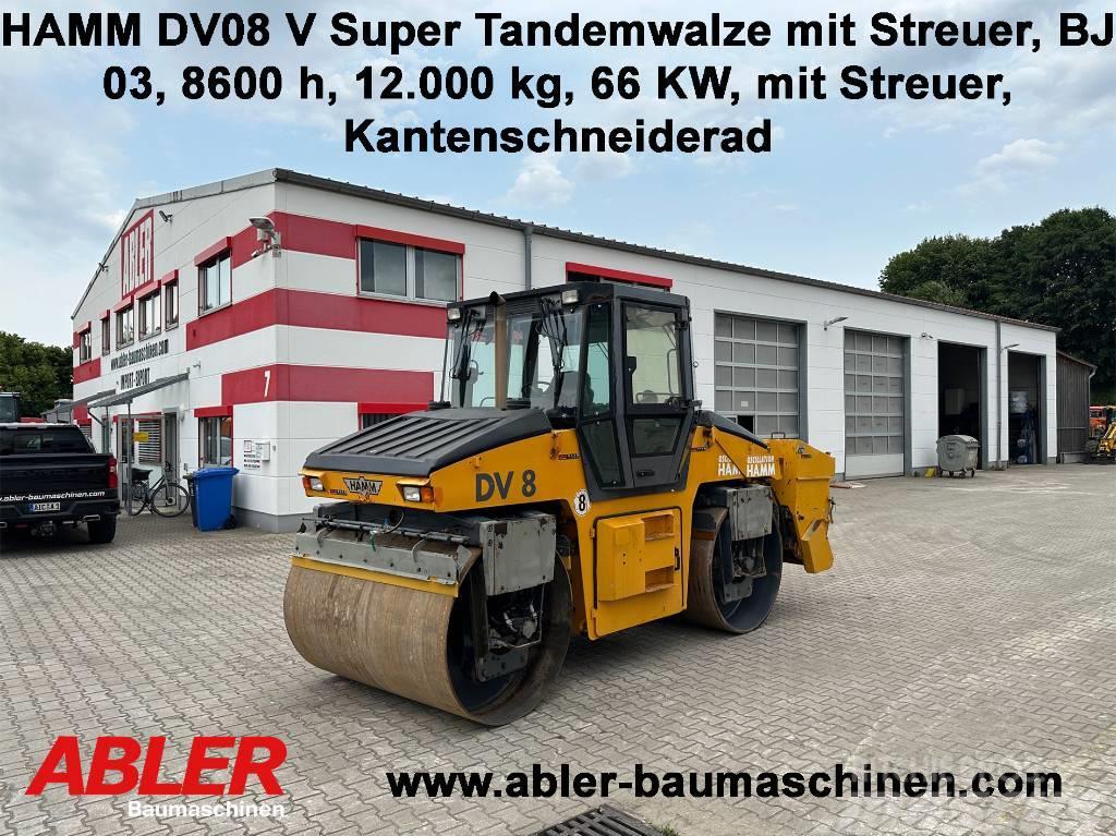Hamm DV 8 V Super Tandemwalze mit Streuer Cilindros Compactadores tandem