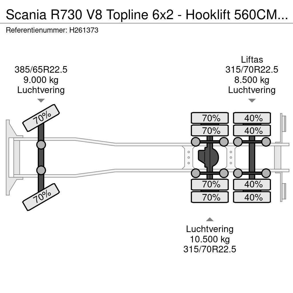 Scania R730 V8 Topline 6x2 - Hooklift 560CM - Custom in- Camiões Ampliroll