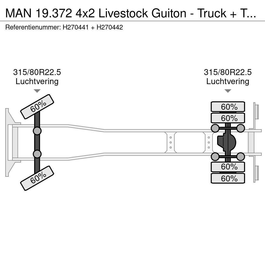 MAN 19.372 4x2 Livestock Guiton - Truck + Trailer - Ma Camiões de transporte de animais
