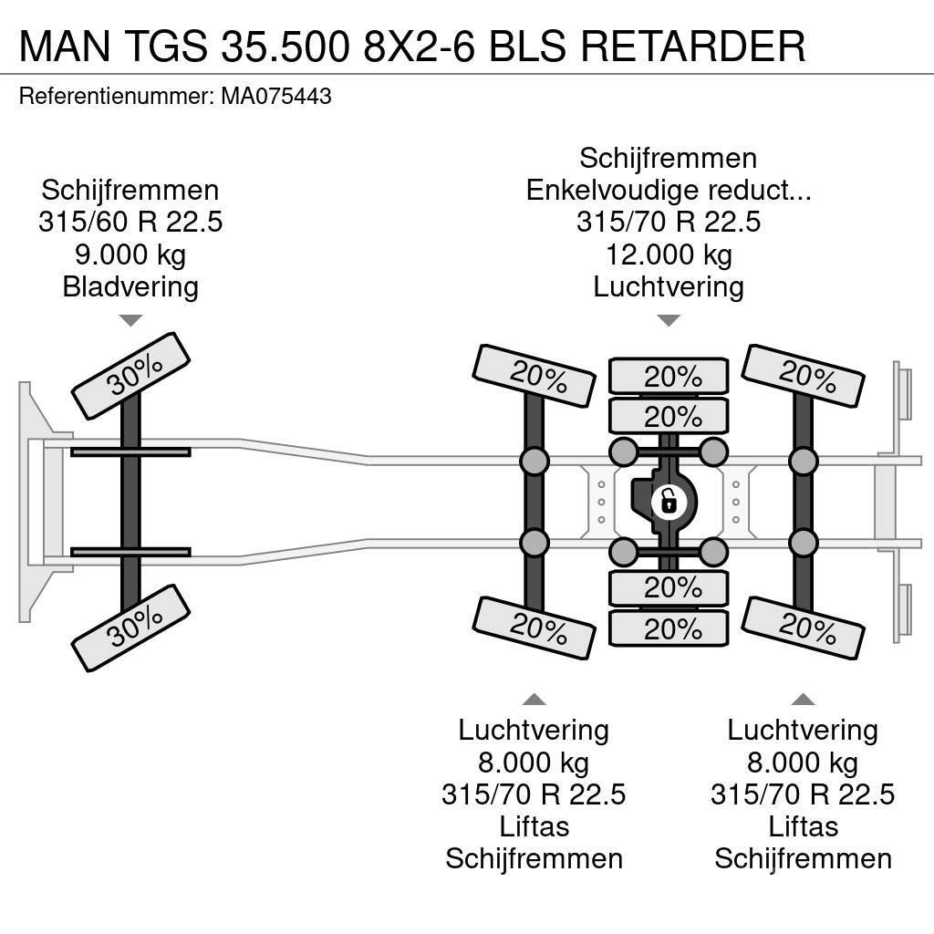 MAN TGS 35.500 8X2-6 BLS RETARDER Camiões de chassis e cabine