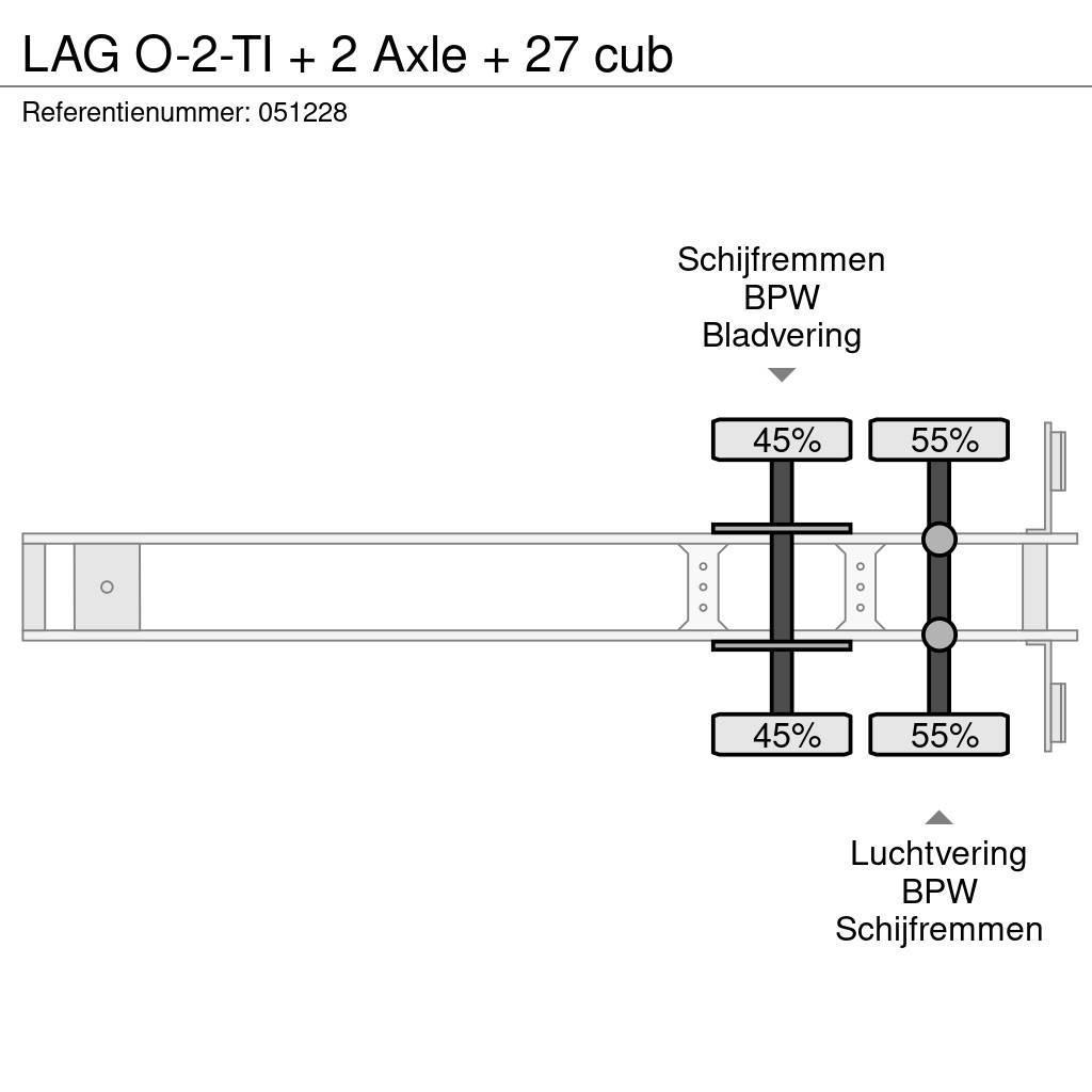 LAG O-2-TI + 2 Axle + 27 cub Semi Reboques Basculantes