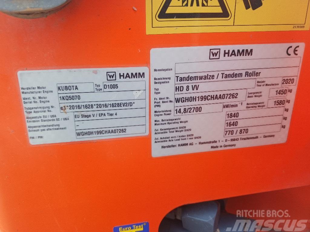 Hamm HD 8 VV Cilindros Compactadores tandem