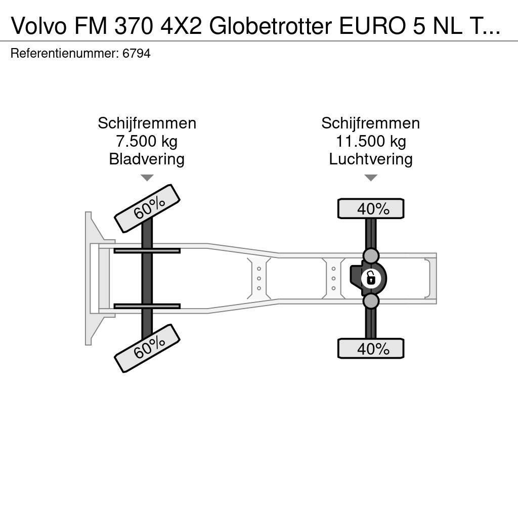 Volvo FM 370 4X2 Globetrotter EURO 5 NL Truck APK 09/202 Tractores (camiões)