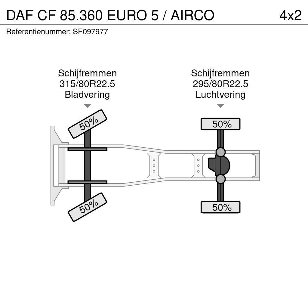 DAF CF 85.360 EURO 5 / AIRCO Tractores (camiões)