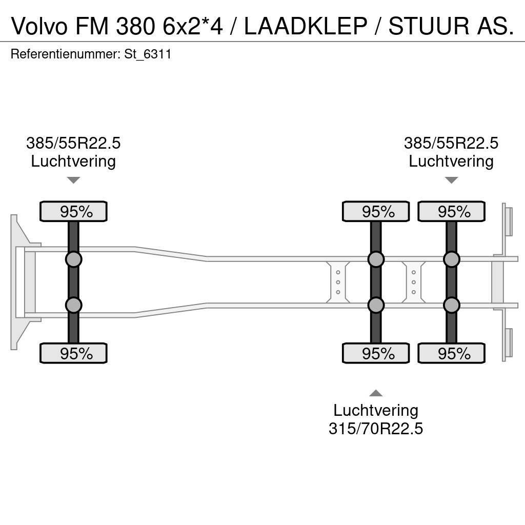 Volvo FM 380 6x2*4 / LAADKLEP / STUUR AS. Camiões de caixa fechada
