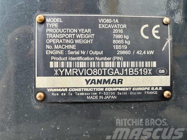 Yanmar Vio80 Escavadoras Midi 7t - 12t