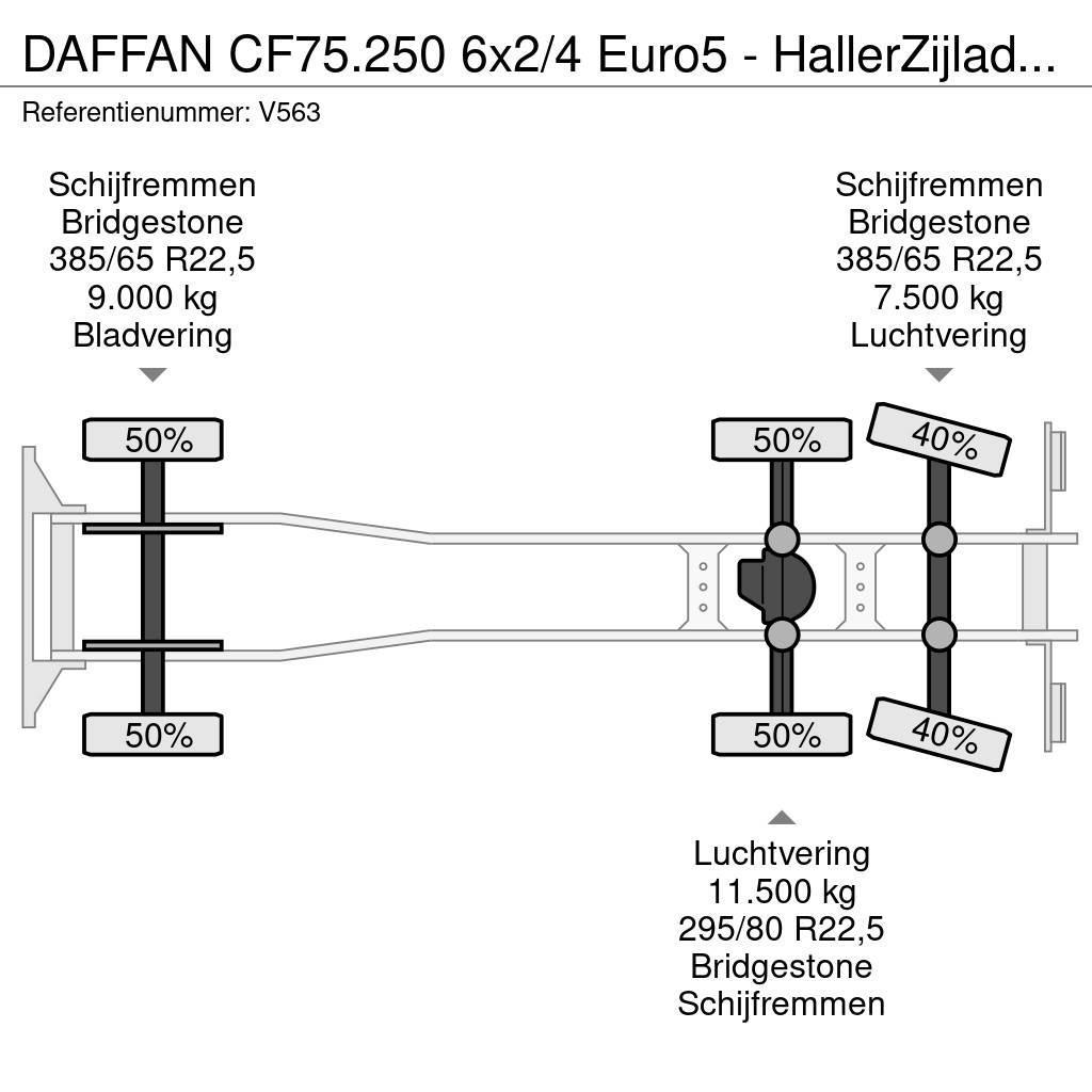 DAF FAN CF75.250 6x2/4 Euro5 - HallerZijlader - Transl Camiões de chassis e cabine