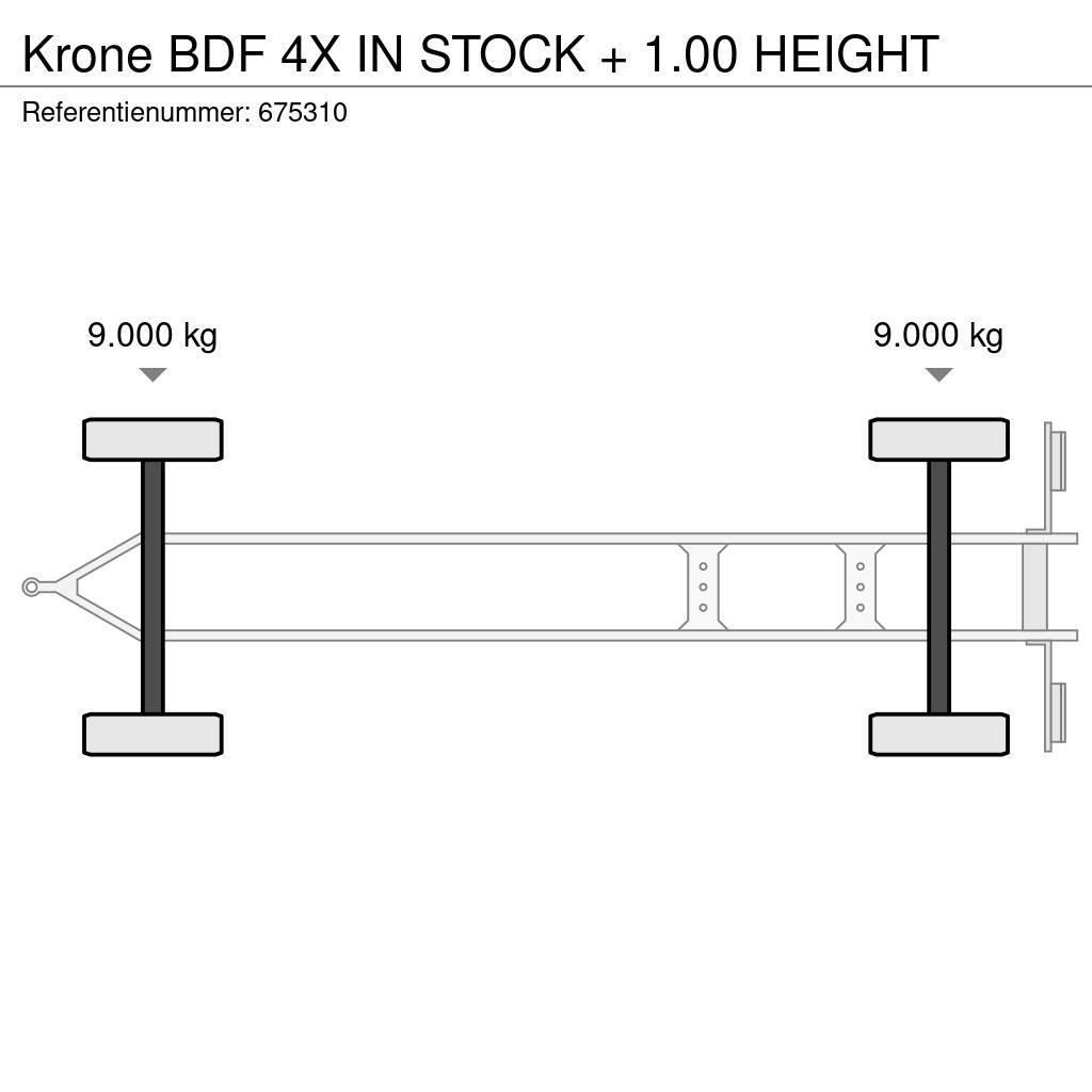Krone BDF 4X IN STOCK + 1.00 HEIGHT Reboques desmontáveis