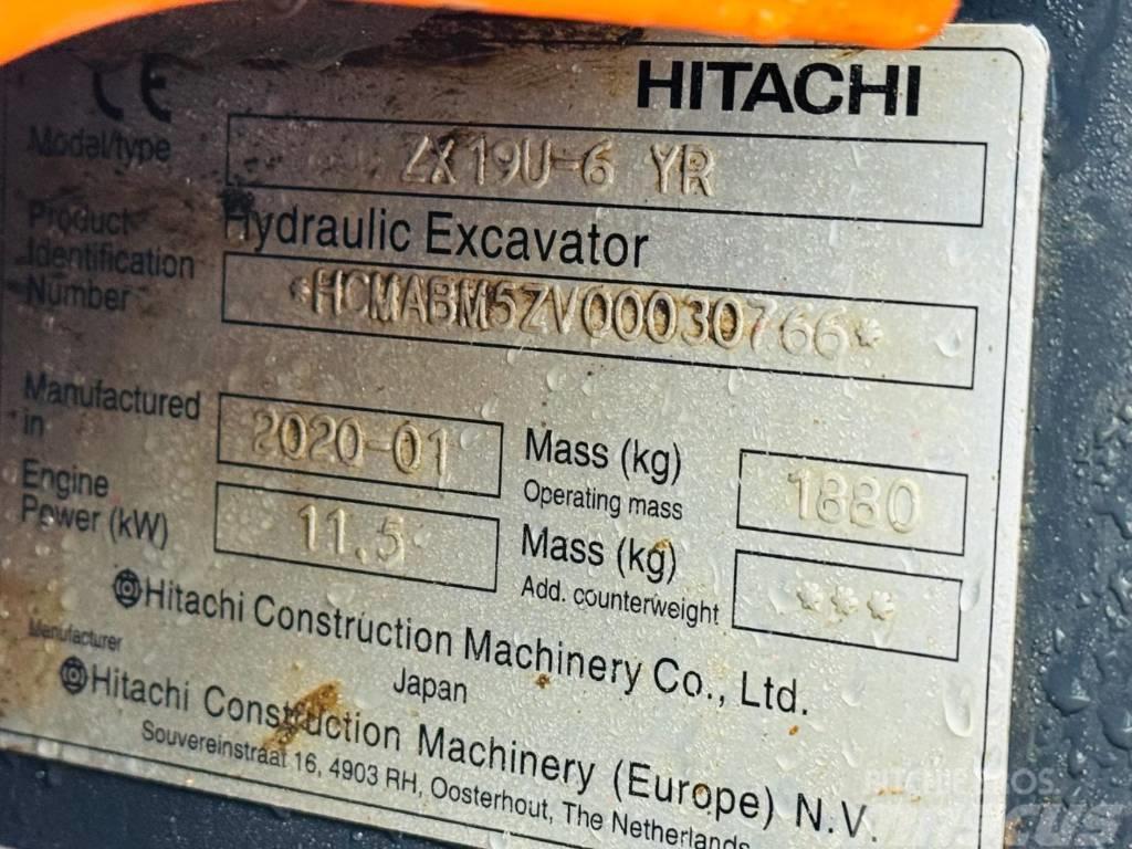 Hitachi ZX 19 U-6 YR Mini Escavadoras <7t