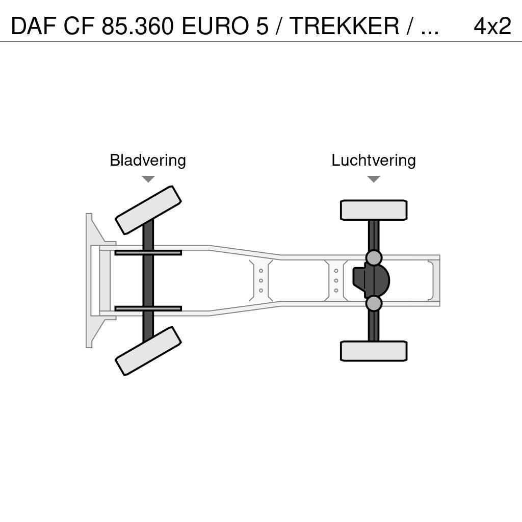 DAF CF 85.360 EURO 5 / TREKKER / BAKWAGEN COMBI / PALF Tractores (camiões)