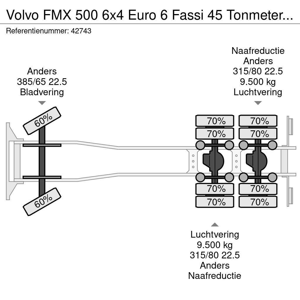 Volvo FMX 500 6x4 Euro 6 Fassi 45 Tonmeter laadkraan Camiões estrado/caixa aberta