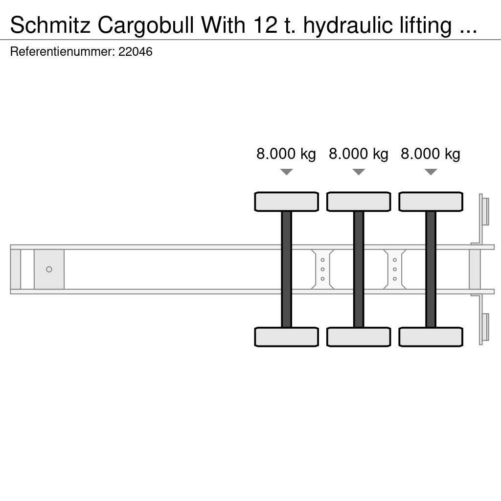 Schmitz Cargobull With 12 t. hydraulic lifting deck for double stock Semi Reboques Cortinas Laterais