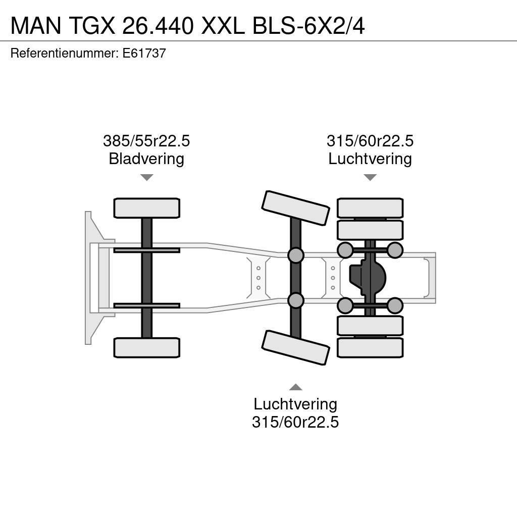 MAN TGX 26.440 XXL BLS-6X2/4 Tractores (camiões)