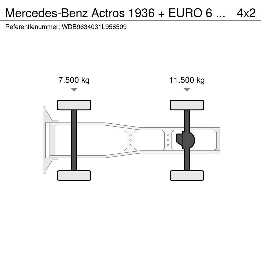 Mercedes-Benz Actros 1936 + EURO 6 + VERY CLEAN Tractores (camiões)