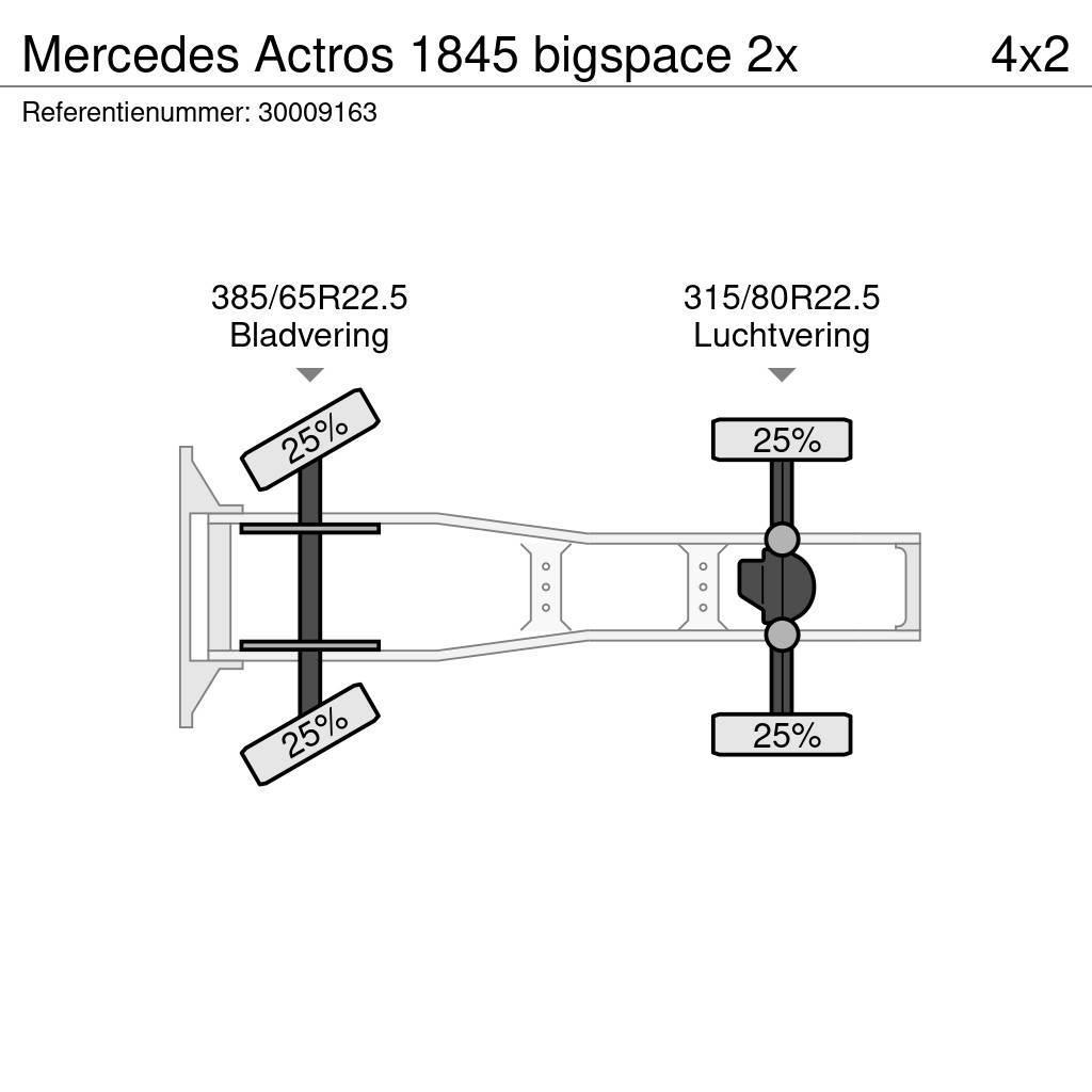 Mercedes-Benz Actros 1845 bigspace 2x Tractores (camiões)