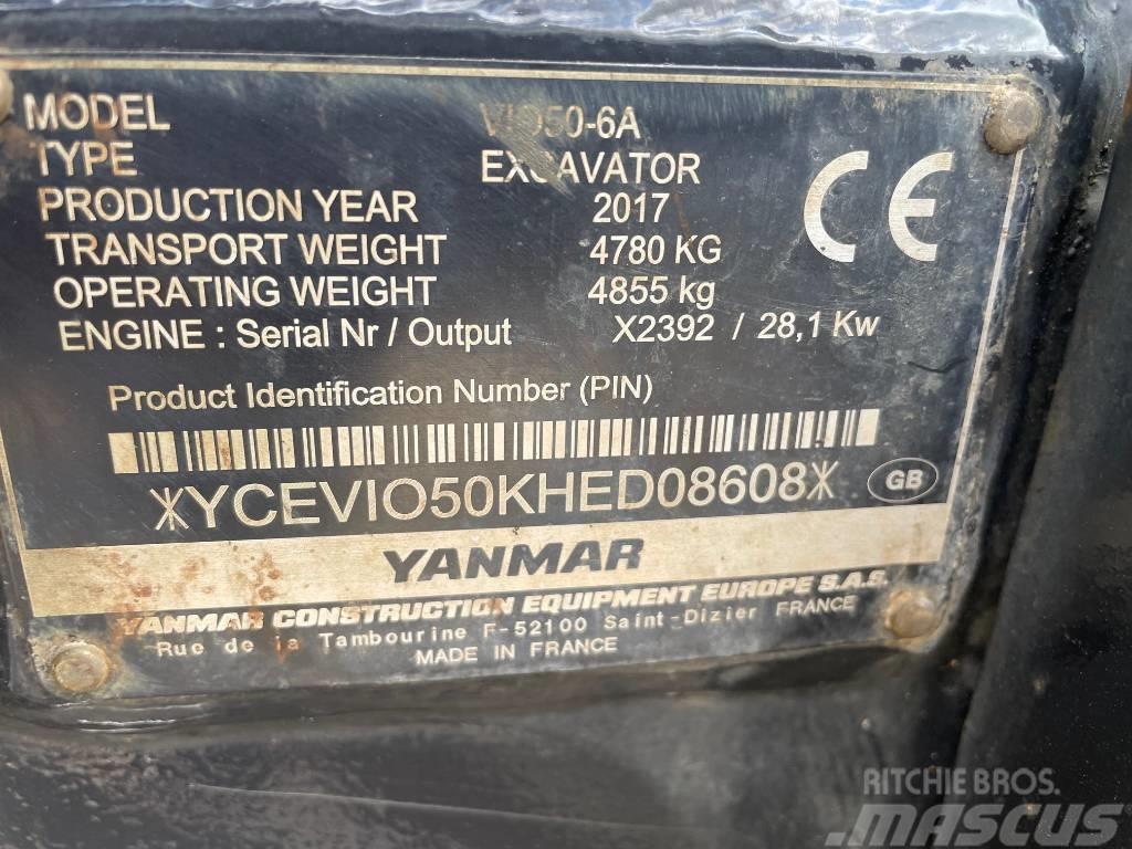 Yanmar Vio 50-6A Mini Escavadoras <7t