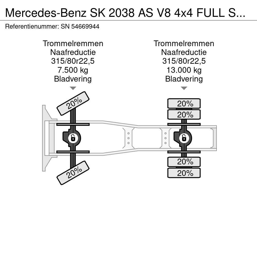 Mercedes-Benz SK 2038 AS V8 4x4 FULL STEEL SUSPENSION (ZF16 MANU Tractores (camiões)