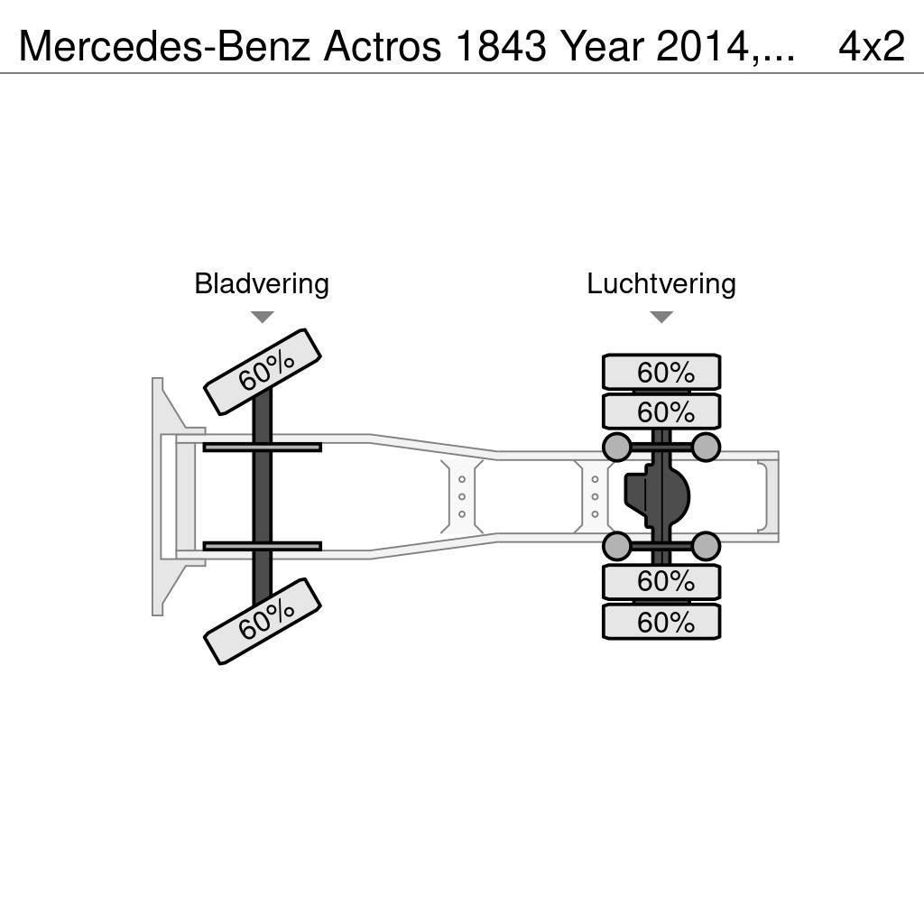 Mercedes-Benz Actros 1843 Year 2014, EURO6, Stand Airco + More O Tractores (camiões)