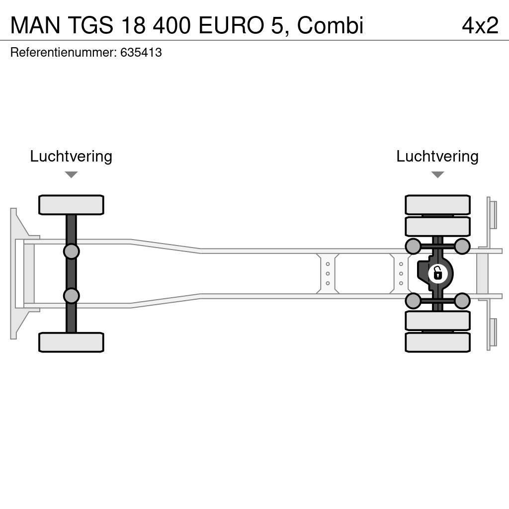 MAN TGS 18 400 EURO 5, Combi Camiões caixa desmontável com elevador de cabo