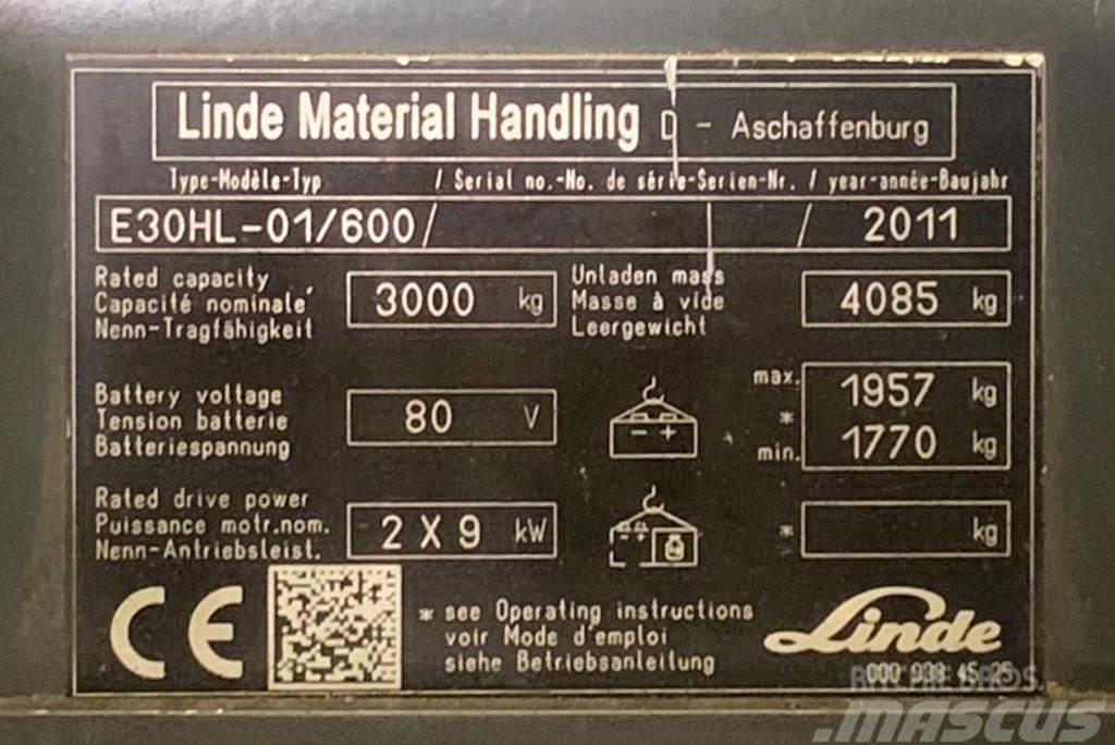 Linde E30HL-01/600 Empilhadores eléctricos