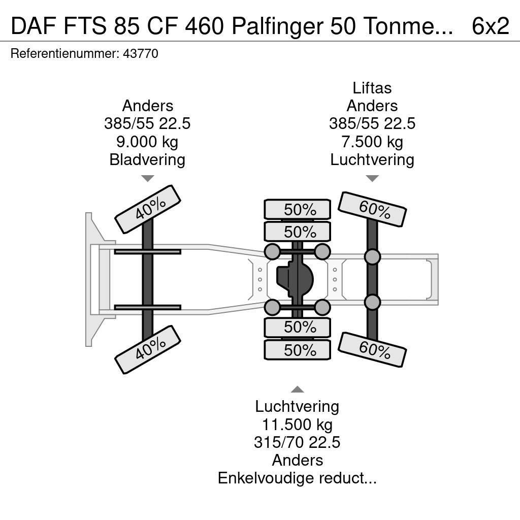 DAF FTS 85 CF 460 Palfinger 50 Tonmeter laadkraan Tractores (camiões)