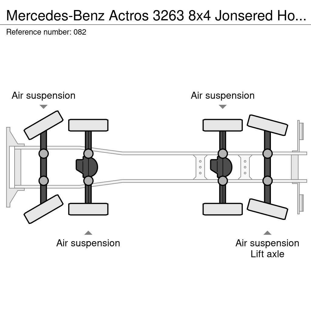 Mercedes-Benz Actros 3263 8x4 Jonsered Holztransporter/Retarder/ Camiões de transporte de troncos