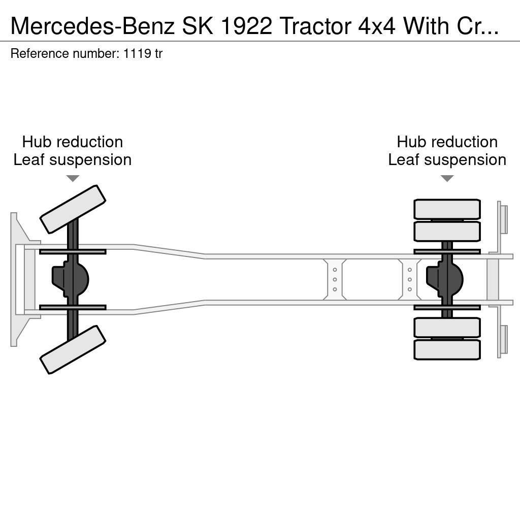 Mercedes-Benz SK 1922 Tractor 4x4 With Crane Full Spring V6 Big Gruas Todo terreno