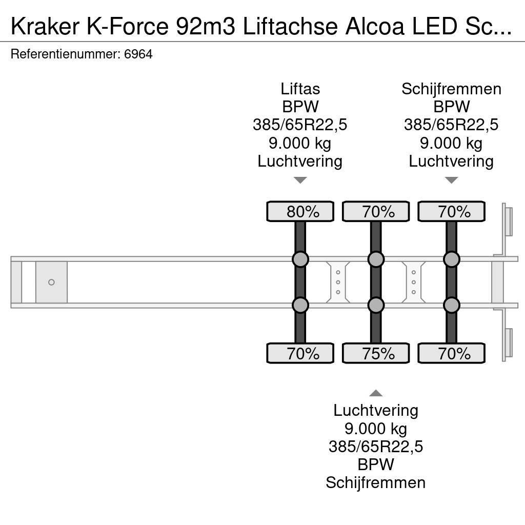Kraker K-Force 92m3 Liftachse Alcoa LED Scheibenbremsen C Semi-reboques pisos móveis