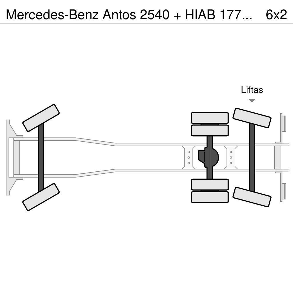 Mercedes-Benz Antos 2540 + HIAB 177K Pro/Hipro Gruas Todo terreno