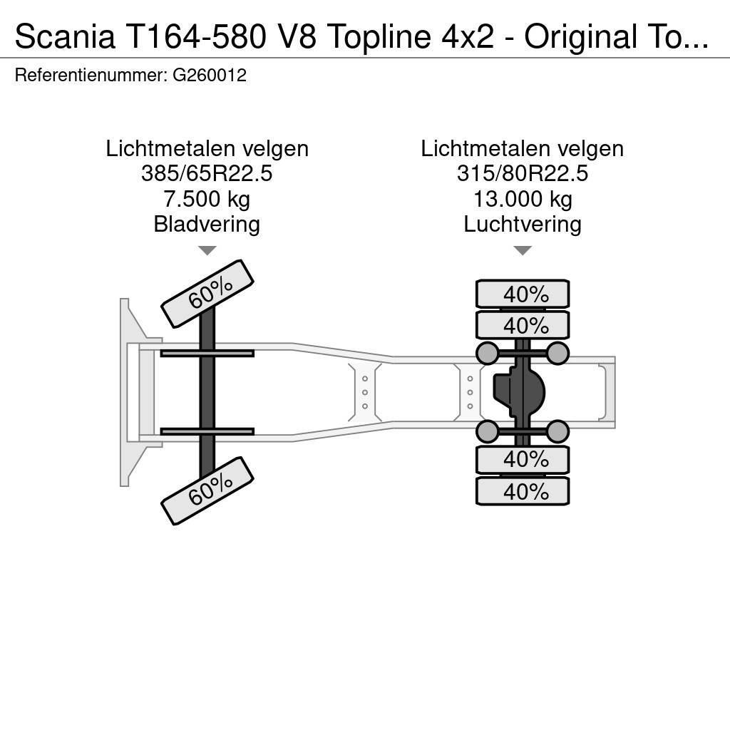 Scania T164-580 V8 Topline 4x2 - Original Torpedo/Hauber Tractores (camiões)