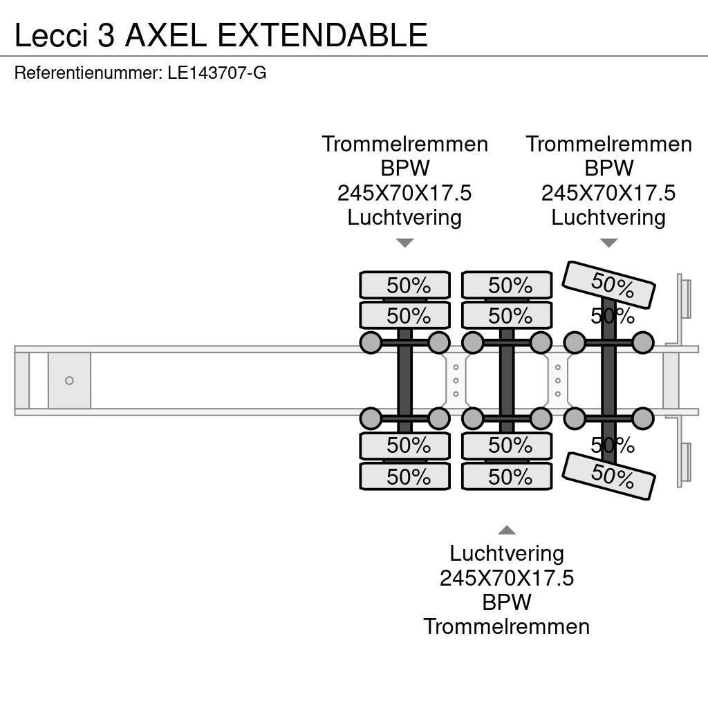  Lecci 3 AXEL EXTENDABLE Semi Reboques Carga Baixa