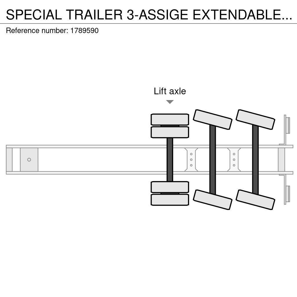  SPECIAL TRAILER 3-ASSIGE EXTENDABLE SEMI DIEPLADER Semi Reboques Carga Baixa