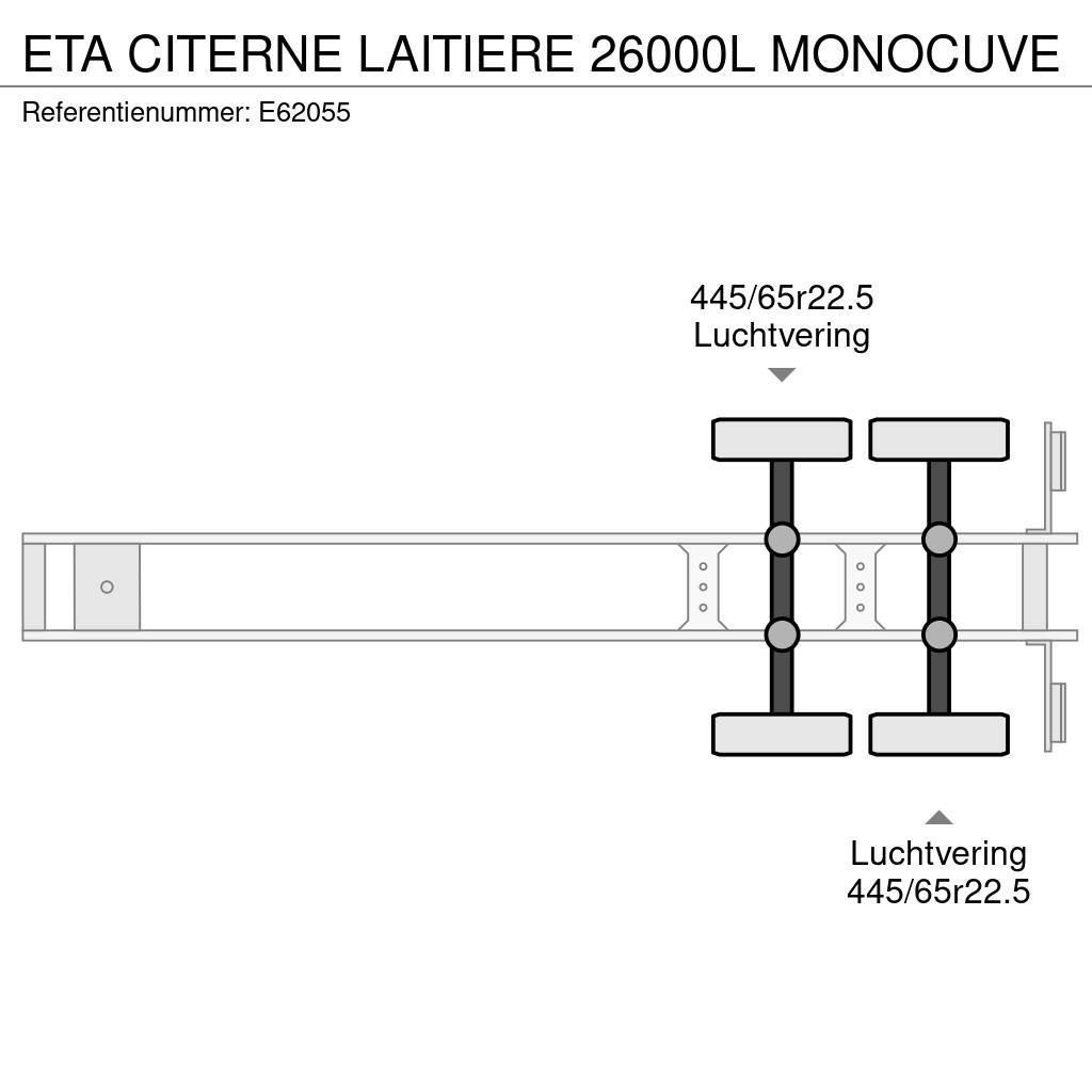ETA CITERNE LAITIERE 26000L MONOCUVE Semi Reboques Cisterna