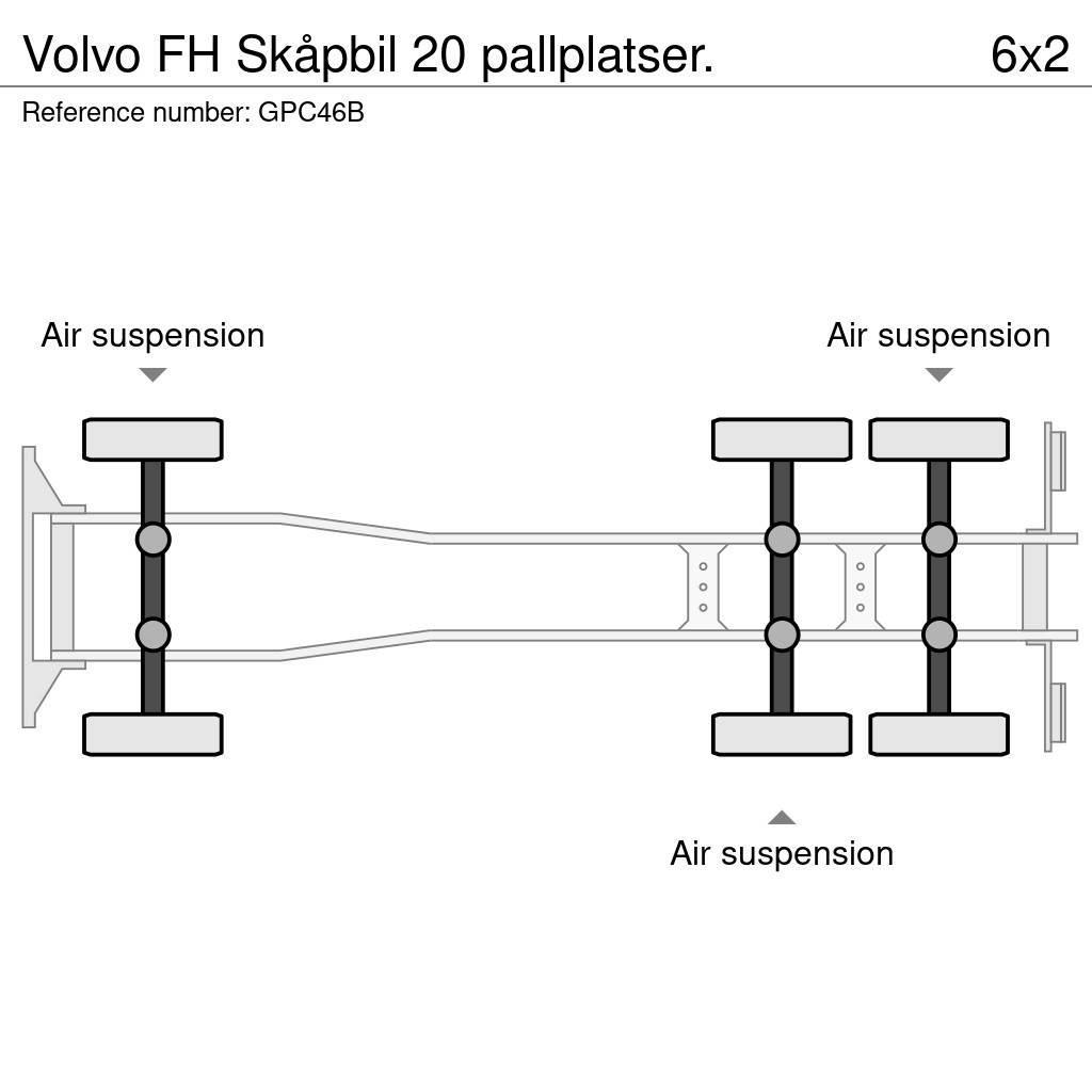 Volvo FH Skåpbil 20 pallplatser. Camiões de caixa fechada