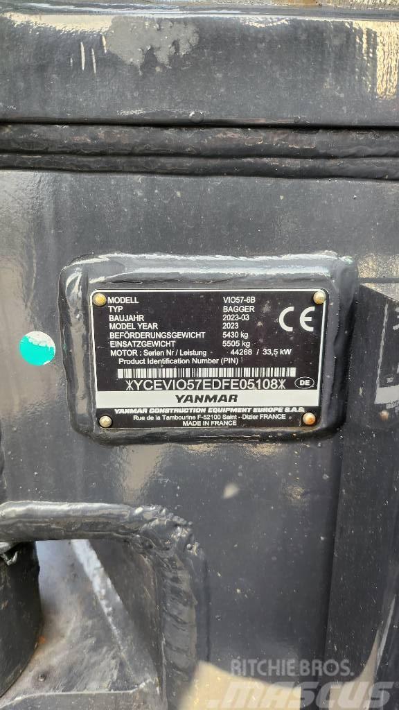 Yanmar Vio57-6B Advance Nullheck Powertilt HS03 Mini Escavadoras <7t