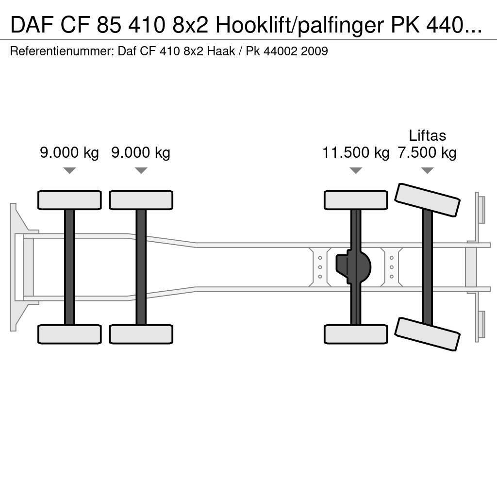 DAF CF 85 410 8x2 Hooklift/palfinger PK 44002 Euro5 Hook lift trucks