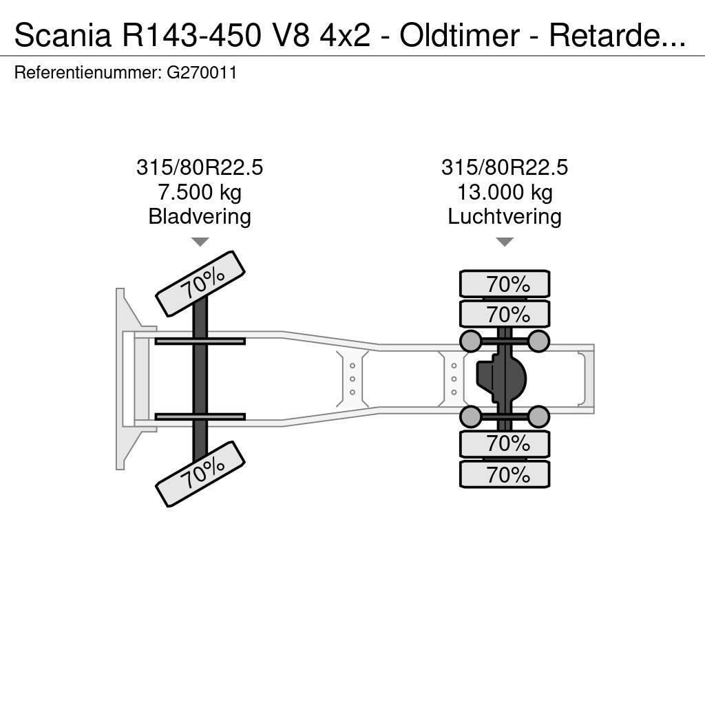Scania R143-450 V8 4x2 - Oldtimer - Retarder - PTO/Hydrau Tractores (camiões)