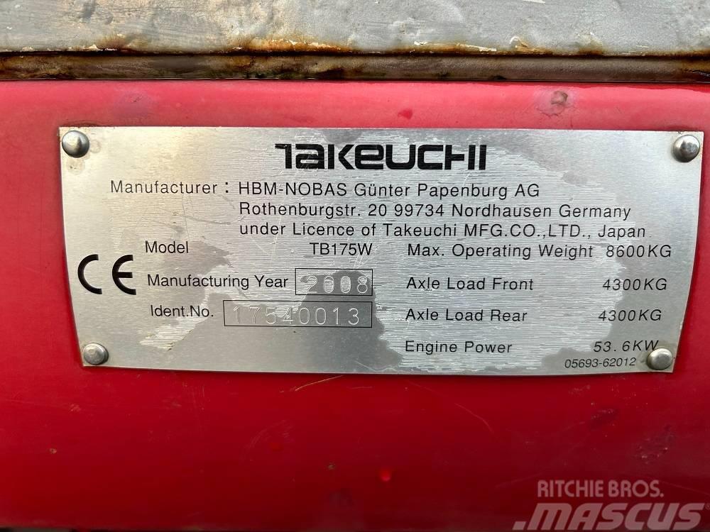 Takeuchi TB175W Escavadoras Midi 7t - 12t
