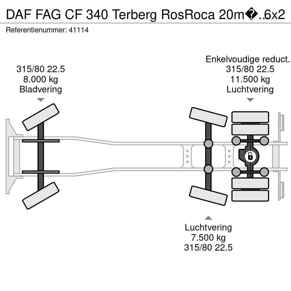 DAF FAG CF 340 Terberg RosRoca 20m³ + AE weighing syst Camiões de lixo