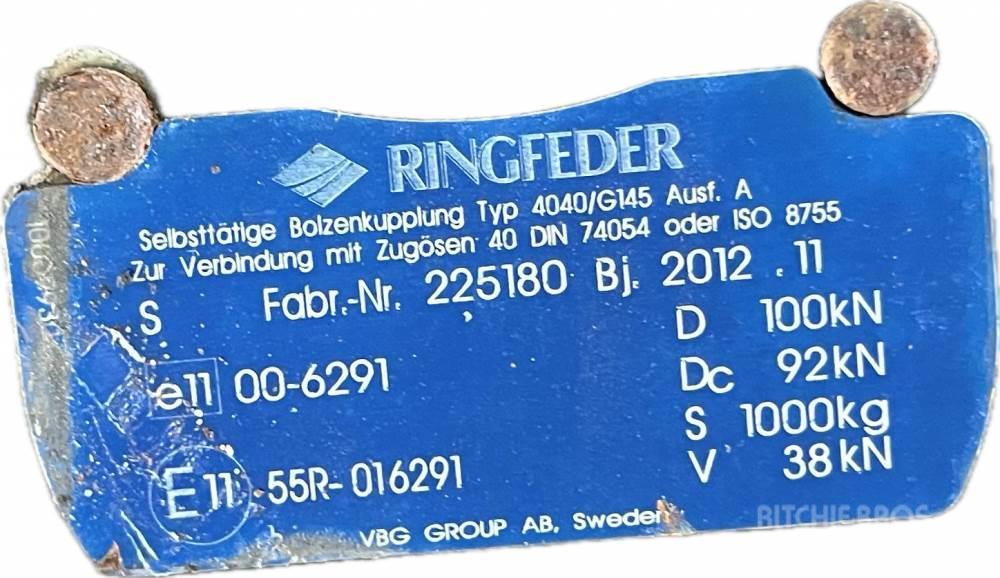 MAN TGL ZADNÍ PŘÍČKA SE ZÁVĚSEM RINGFEDER 4040/G145, 1 Outros componentes